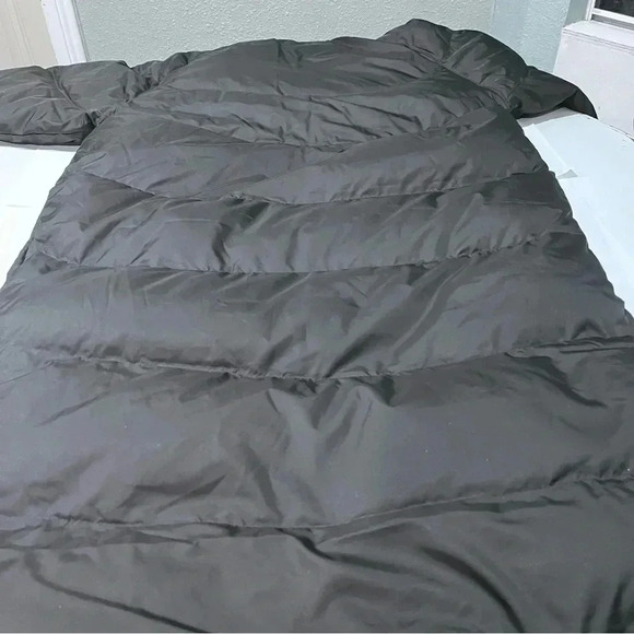 Mizuno Ski Long Down Jacket Parka FIELD Bench Training Weatherproof Large Black - Picture 4 of 9